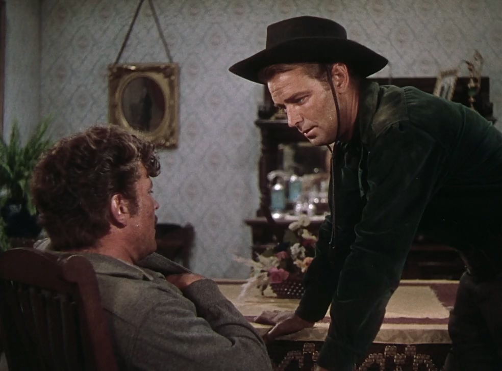 Alan Ladd and Robert Preston in Whispering Smith (1948)