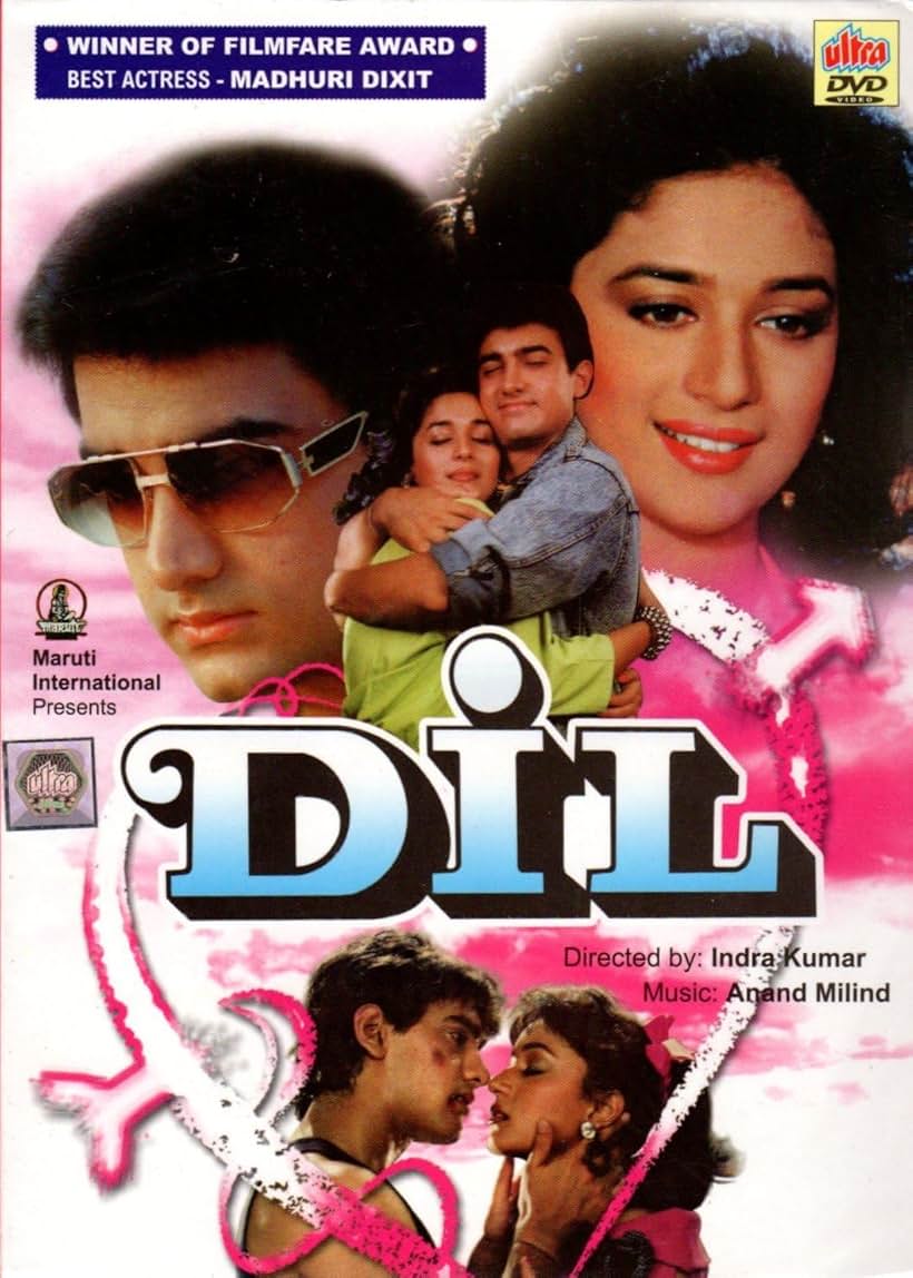 Madhuri Dixit and Aamir Khan in Dil (1990)