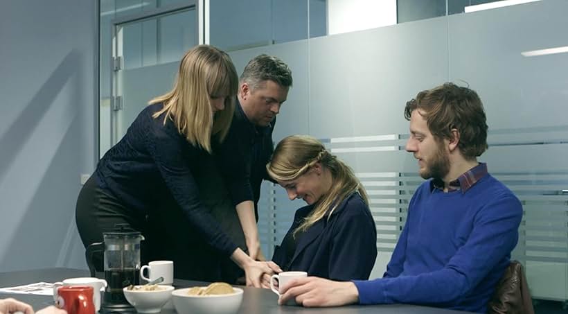 Morten Jørgensen, Maria Rich, Ida Cæcilie Rasmussen, and Brian Hjulmann in Banken: New Normal (2014)