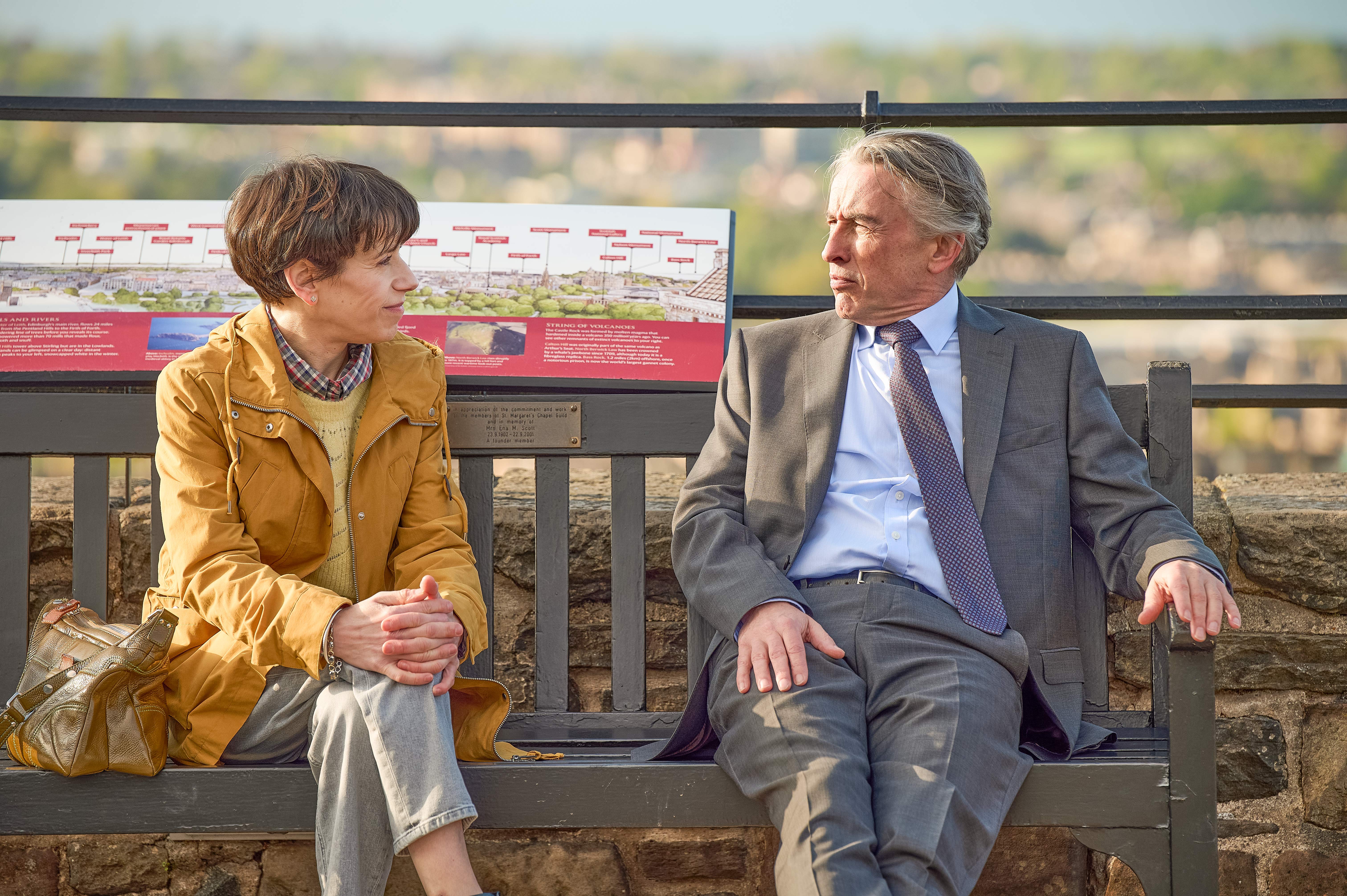 Steve Coogan and Sally Hawkins in The Lost King (2022)