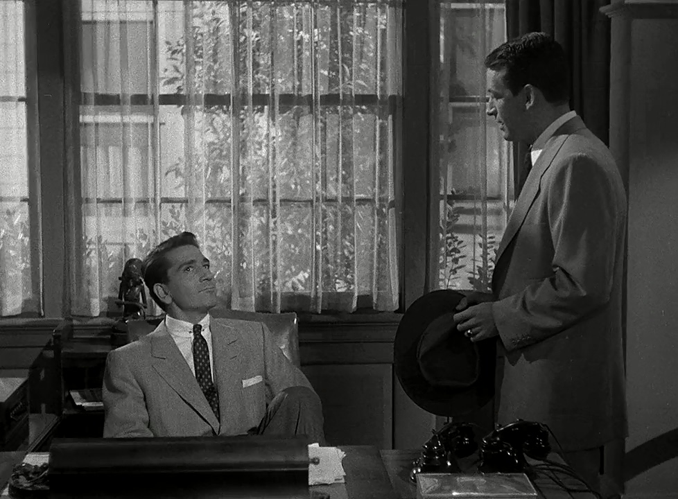 Richard Conte and Richard Egan in Hollywood Story (1951)