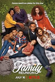 Loretta Devine, Tia Mowry, Richard Roundtree, Anthony Alabi, Talia Jackson, Jordyn Raya James, Isaiah Russell-Bailey, and Cameron J. Wright in Family Reunion (2019)