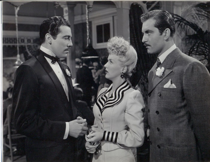 Betty Grable, Cesar Romero, and George Montgomery in Coney Island (1943)