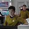 John Cho, Bruce Greenwood, and Zachary Quinto in Star Trek (2009)