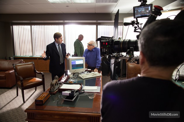 Still of PJ Byrne and Martin Scorsese