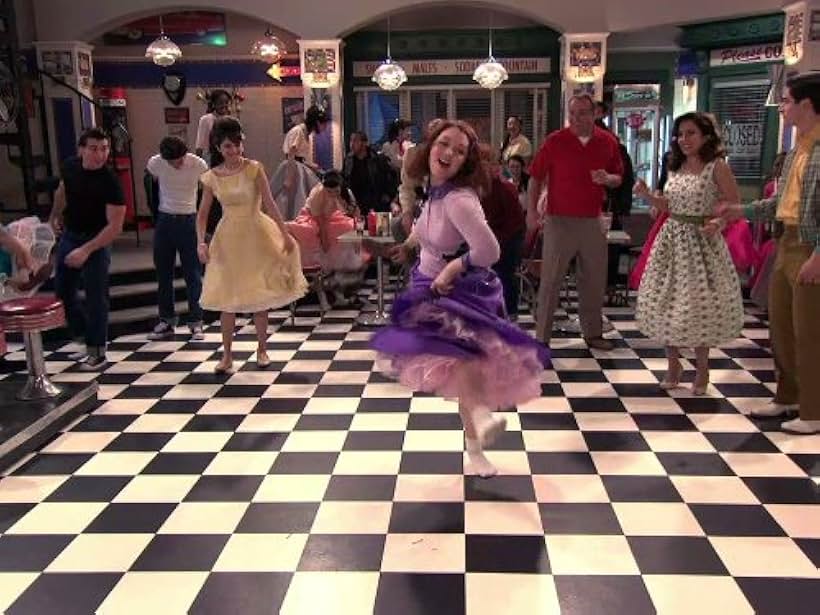 Maria Canals-Barrera, David DeLuise, Jennifer Stone, David Henrie, Selena Gomez, Jake T. Austin, and John DeLuca in Wizards of Waverly Place (2007)