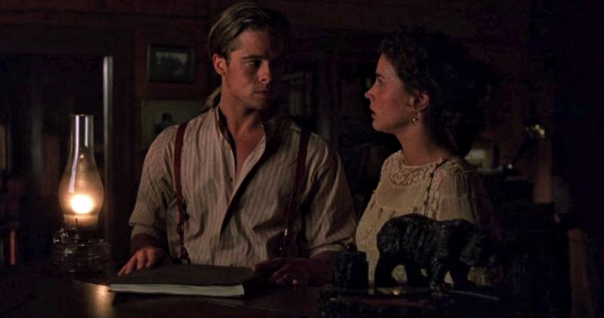 Brad Pitt and Julia Ormond in Legends of the Fall (1994)