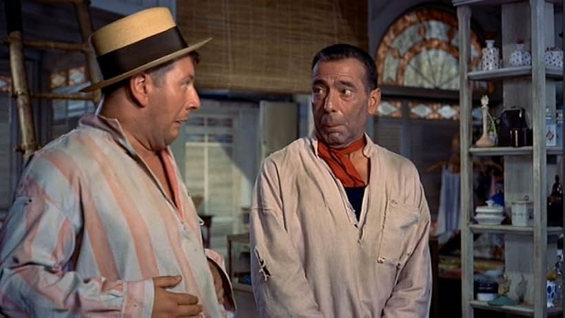 Humphrey Bogart and Peter Ustinov in We're No Angels (1955)