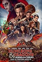 Hugh Grant, Michelle Rodriguez, Chris Pine, Daisy Head, Regé-Jean Page, Sophia Lillis, and Justice Smith in Dungeons & Dragons: Honor Among Thieves (2023)