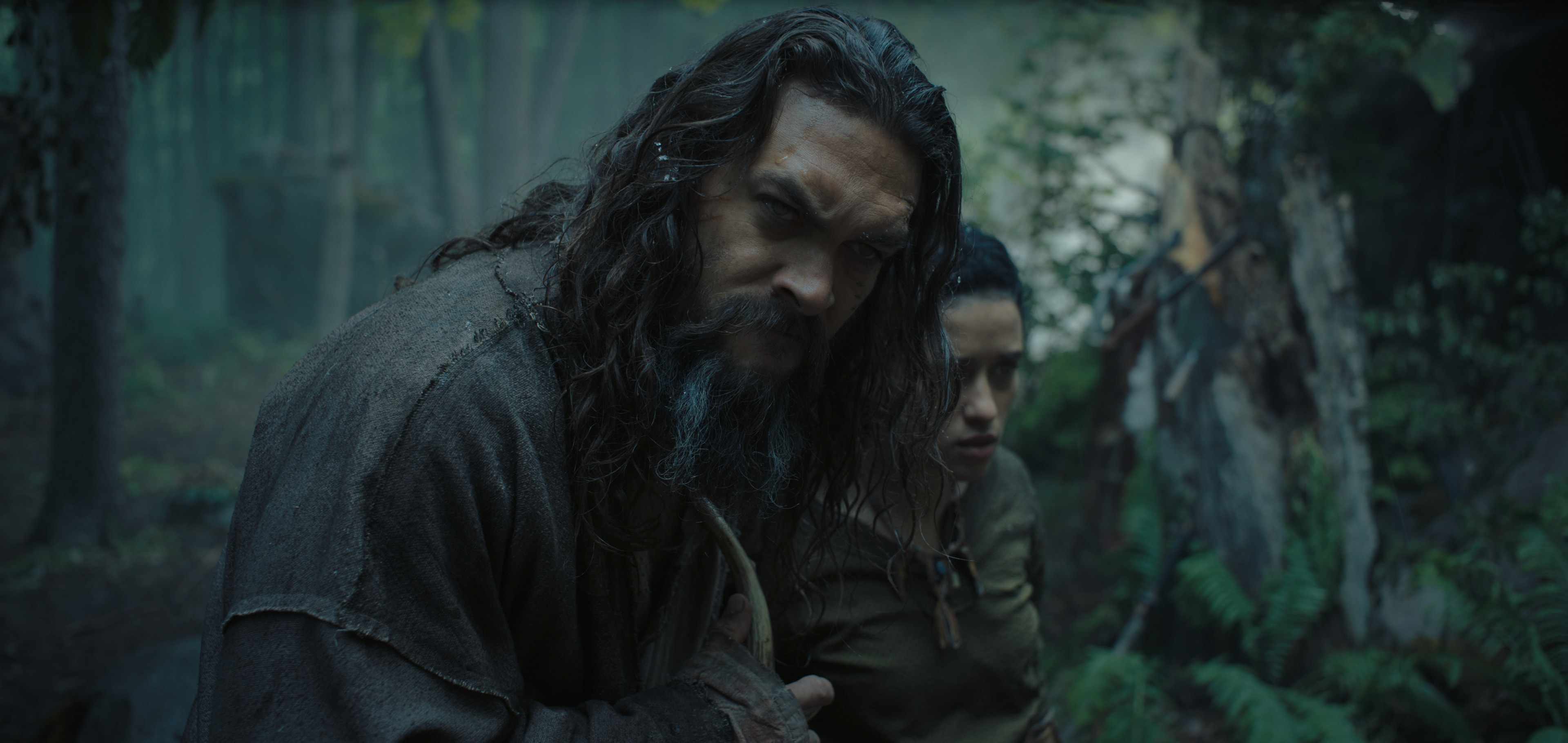 Jason Momoa and Yadira Guevara-Prip in Heavy Hangs the Head (2022)