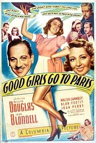 Joan Blondell, Melvyn Douglas, and Walter Connolly in Good Girls Go to Paris (1939)