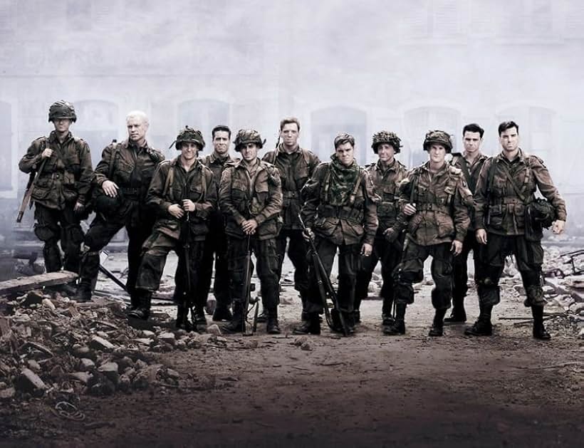 Kirk Acevedo, Rick Gomez, Scott Grimes, Matthew Leitch, Damian Lewis, Ron Livingston, Ross McCall, Neal McDonough, Richard Speight Jr., Shane Taylor, and Rick Warden in Band of Brothers (2001)