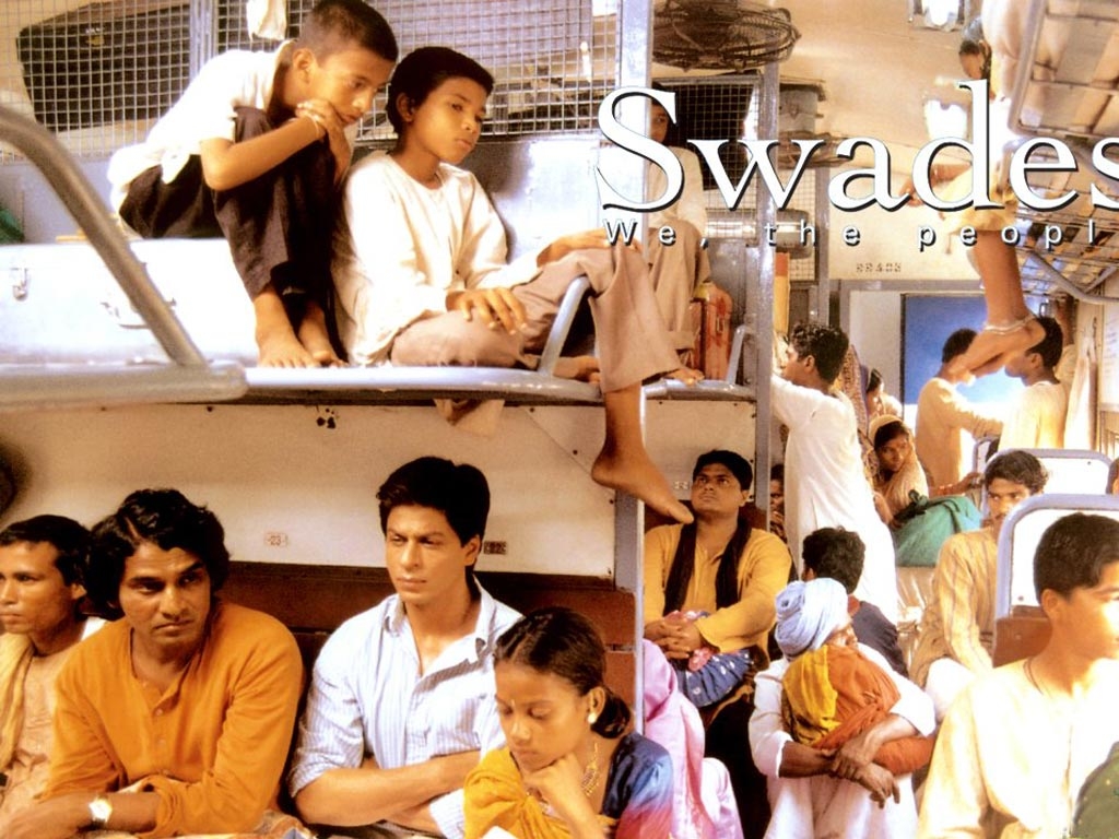 Shah Rukh Khan and Dayashankar Pandey in Swades (2004)