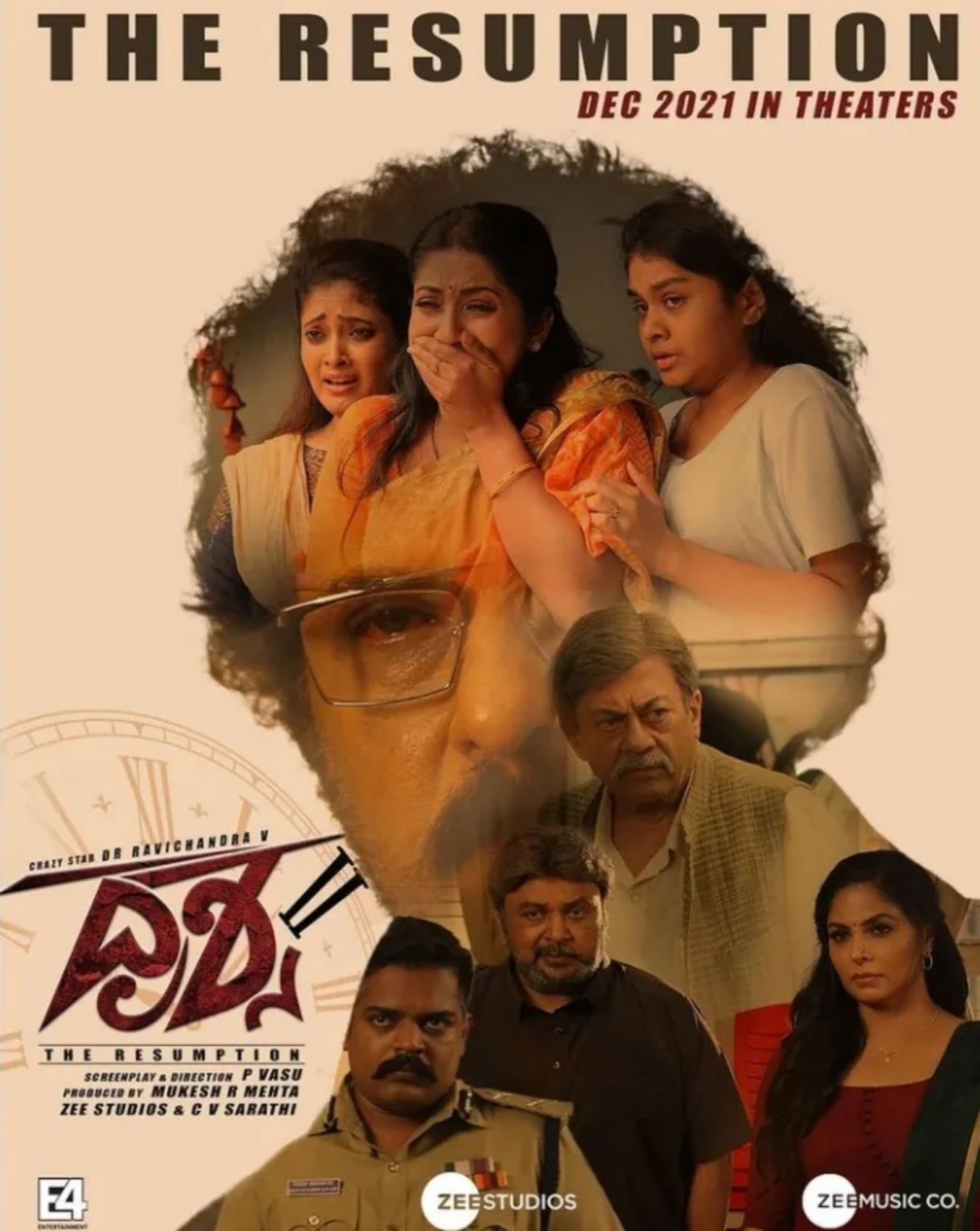 Anant Nag, Prabhu, Aarohi Narayan, Unnathi V. Shetty, Suresh Nair, Asha Sharath, V. Ravichandran, and Pramod Shetty in Drishya 2 (2021)