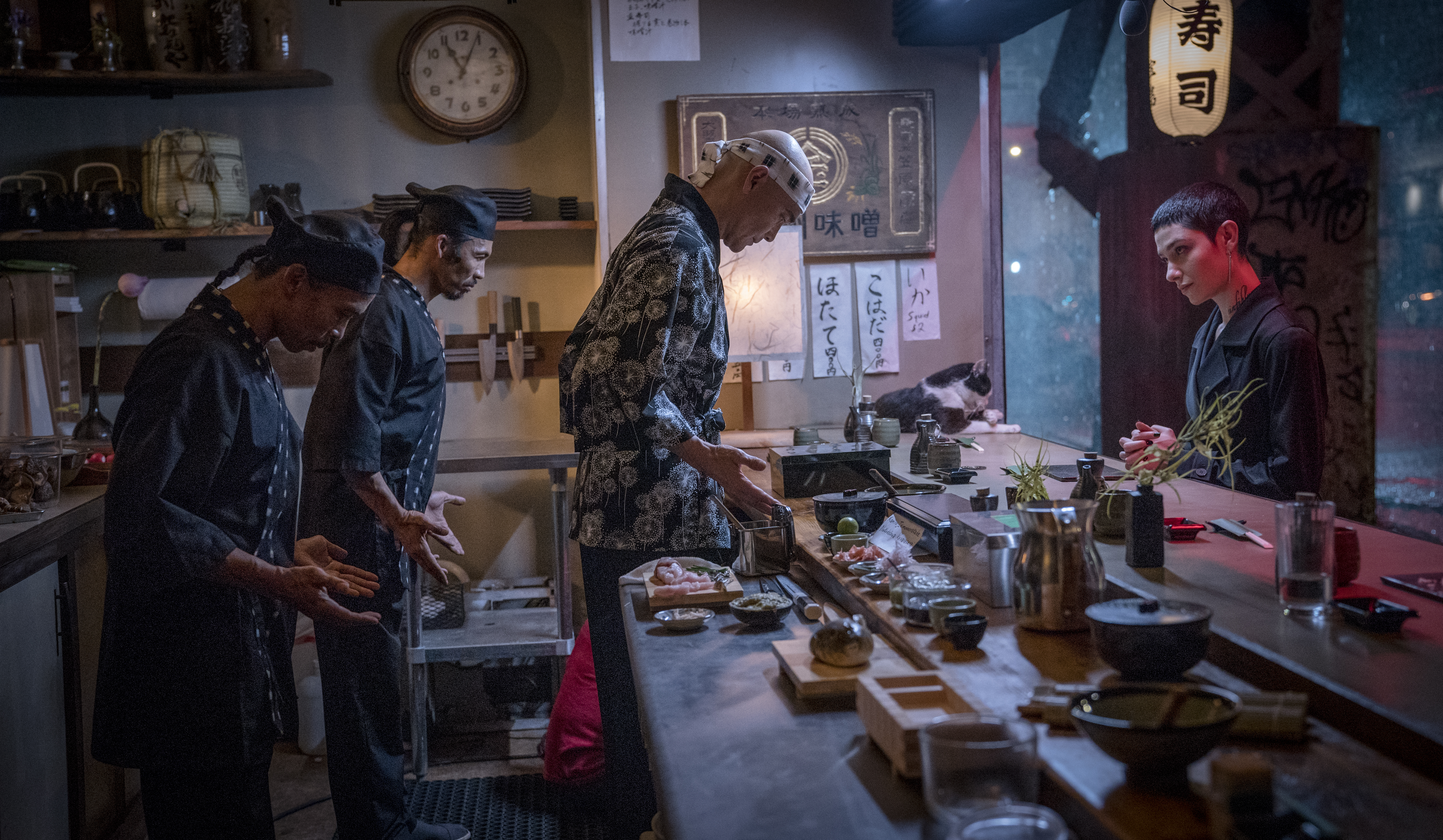 Mark Dacascos, Yayan Ruhian, Asia Kate Dillon, and Cecep Arif Rahman in John Wick: Chapter 3 - Parabellum (2019)