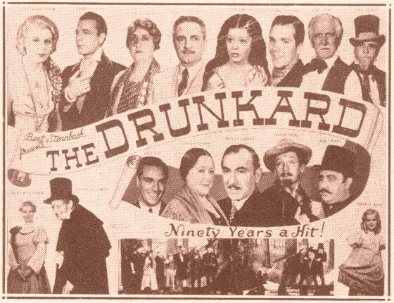 Gertrude Astor, Vane Calvert, Monte Carter, Janet Chandler, Joseph De Grasse, Ruth Hiatt, Shirley Jean Rickert, Theodore Lorch, Eric Mayne, Lafe McKee, James Murray, Pat O'Malley, 'Snub' Pollard, Victor Potel, Joey Ray, Vera Steadman, Jerome Storm, Rosemary Theby, Bryant Washburn, and Clara Kimball Young in The Drunkard (1935)