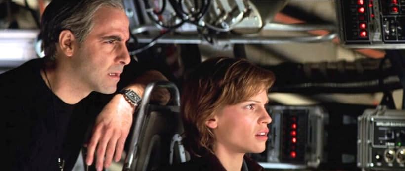 Stanley Tucci and Hilary Swank in The Core (2003)