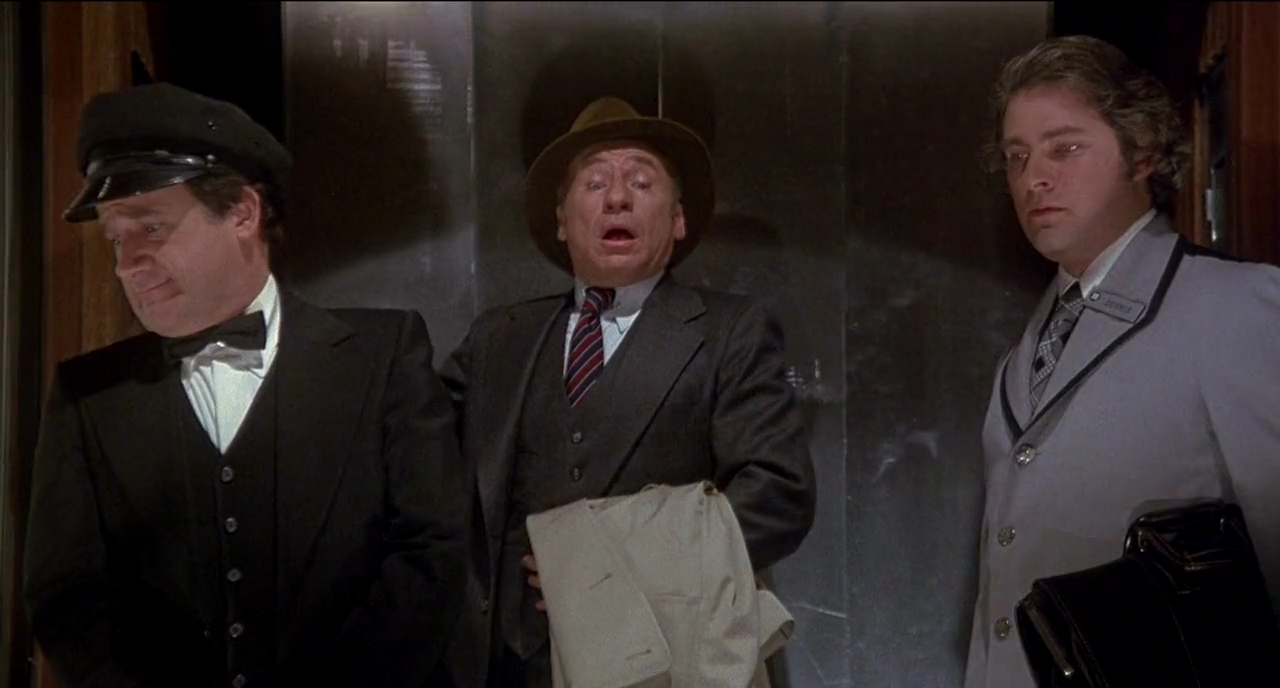 Mel Brooks, Barry Levinson, and Ron Carey in High Anxiety (1977)