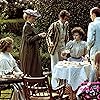 Helena Bonham Carter, Rupert Graves, Maggie Smith, Mia Fothergill, Freddy Korner, and Rosemary Leach in A Room with a View (1985)