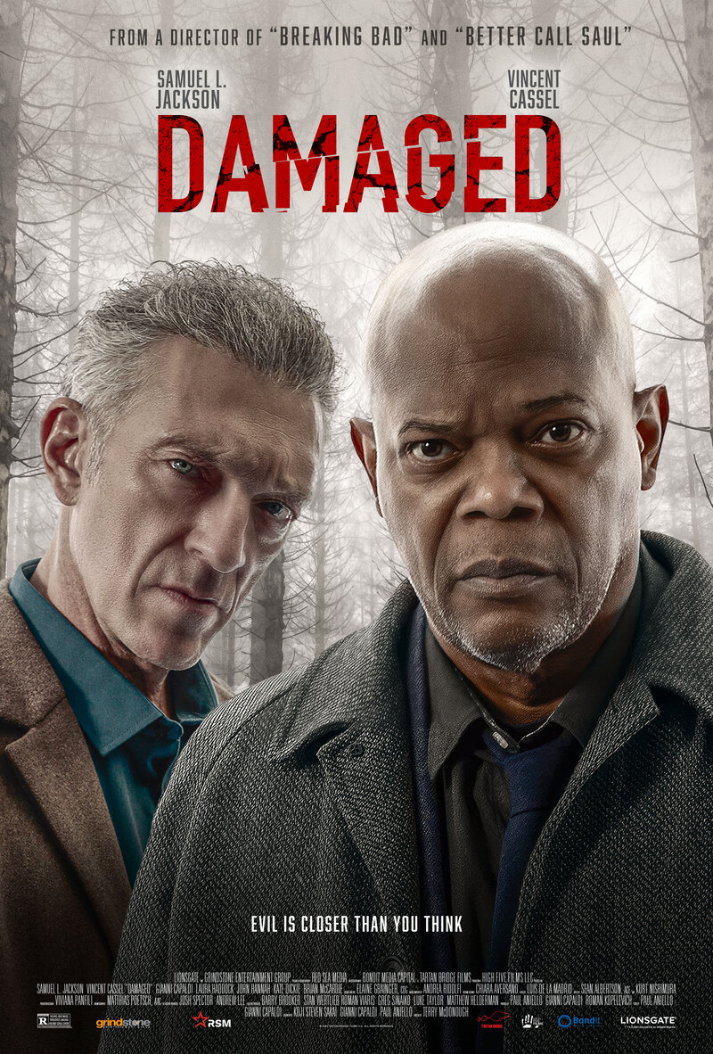 Samuel L. Jackson and Vincent Cassel in Damaged (2024)