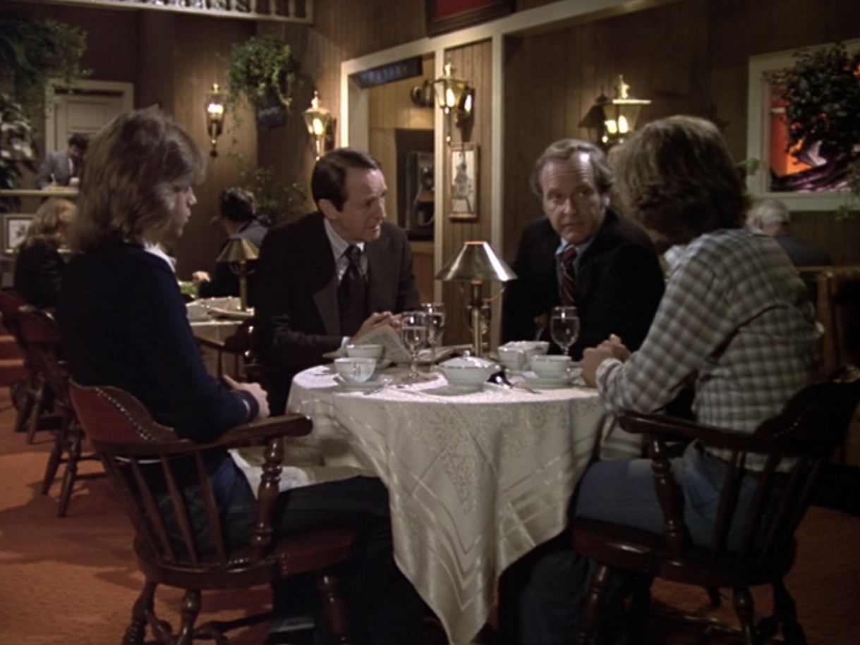 Shaun Cassidy, Ed Gilbert, William Schallert, and Parker Stevenson in The Hardy Boys/Nancy Drew Mysteries (1977)