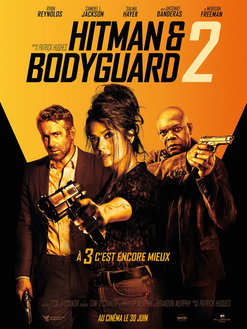 Salma Hayek, Samuel L. Jackson, and Ryan Reynolds in Hitman's Wife's Bodyguard (2021)