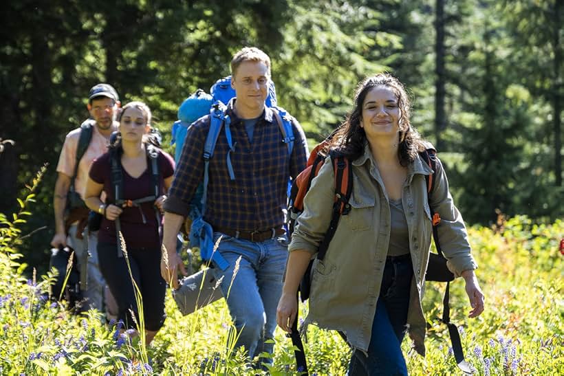 Alan Tudyk, Sarah Podemski, Sara Tomko, and Tommy Pico in Radio Harry (2022)