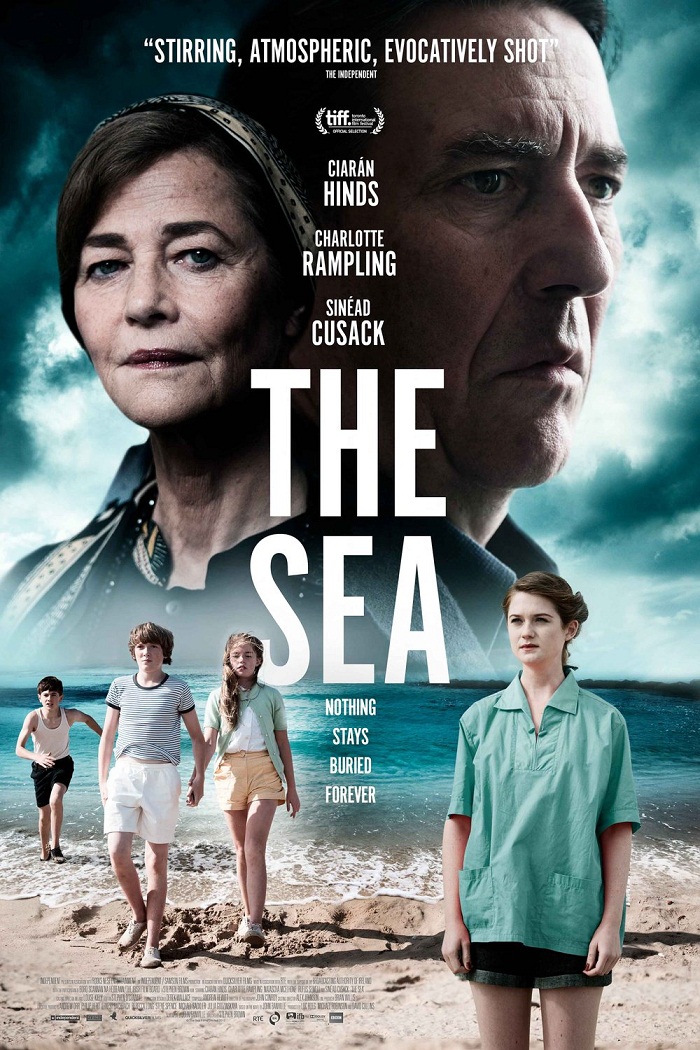 Ciarán Hinds, Charlotte Rampling, and Bonnie Wright in The Sea (2013)