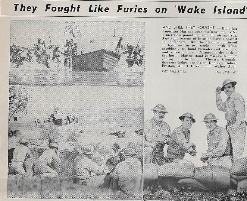 Brian Donlevy, Walter Abel, Albert Dekker, and Robert Preston in Wake Island (1942)