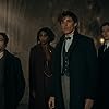 Dan Fogler, Eddie Redmayne, Jessica Williams, and Callum Turner in Fantastic Beasts: The Secrets of Dumbledore (2022)