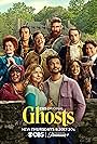 Rose McIver, Rebecca Wisocky, Brandon Scott Jones, Utkarsh Ambudkar, Richie Moriarty, Asher Grodman, Sheila Carrasco, Román Zaragoza, Devan Chandler Long, and Danielle Pinnock in Ghosts (2021)