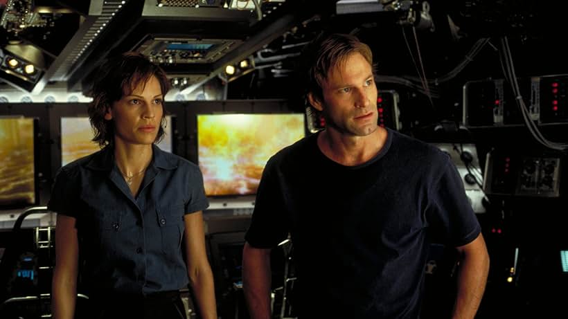 Aaron Eckhart and Hilary Swank in The Core (2003)