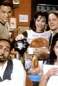 Constance Marie, Jeffrey Anderson-Gunter, Christine Burke, Harriet Sansom Harris, Michael Landes, Jim Pirri, and Jonathan Slavin in Union Square (1997)