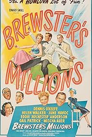 Eddie 'Rochester' Anderson, Mischa Auer, June Havoc, Dennis O'Keefe, Gail Patrick, and Helen Walker in Brewster's Millions (1945)