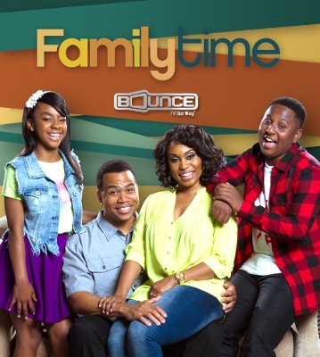 Angell Conwell, Omar Gooding, Jayla Calhoun, and Bentley Kyle Evans Jr. in Family Time (2012)