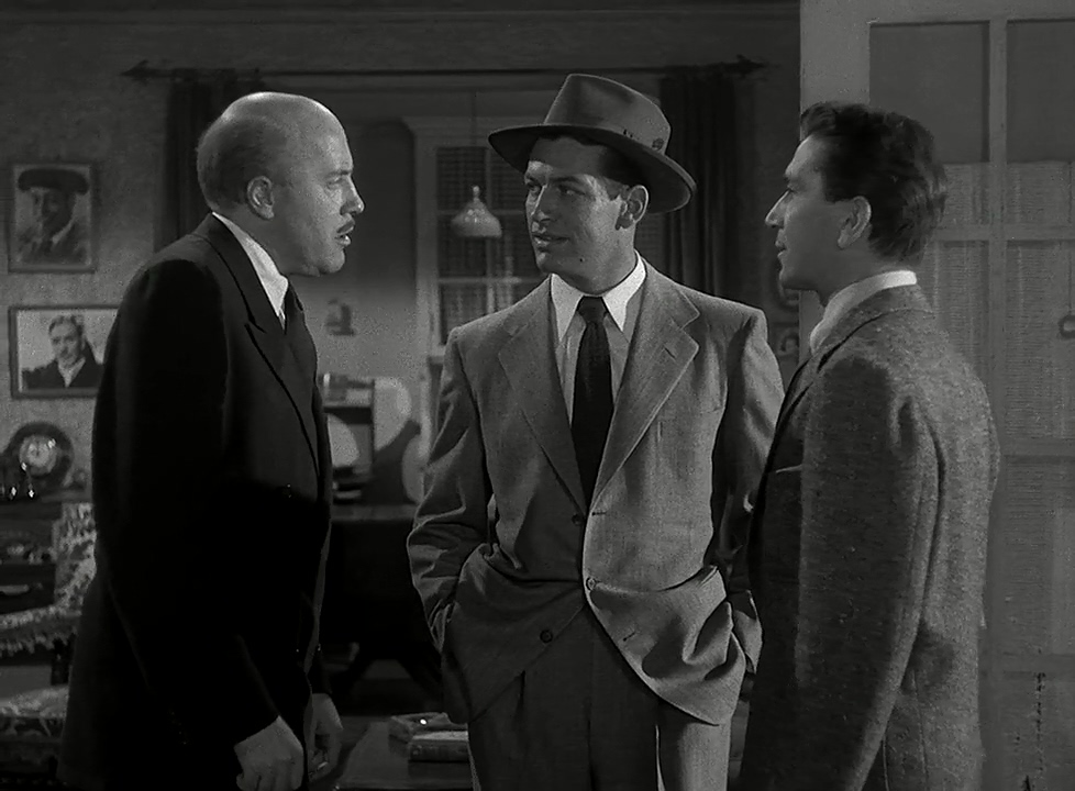 Richard Conte, Fred Clark, and Richard Egan in Hollywood Story (1951)