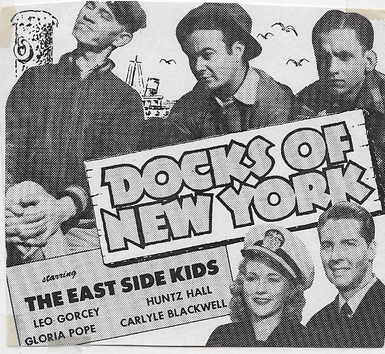 William 'Billy' Benedict, Carlyle Blackwell Jr., Leo Gorcey, and Gloria Pope in Docks of New York (1945)