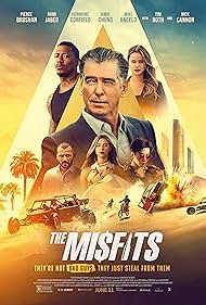 Pierce Brosnan, Nick Cannon, Jamie Chung, Mike Angelo, Hermione Corfield, and Rami Jaber in The Misfits (2021)