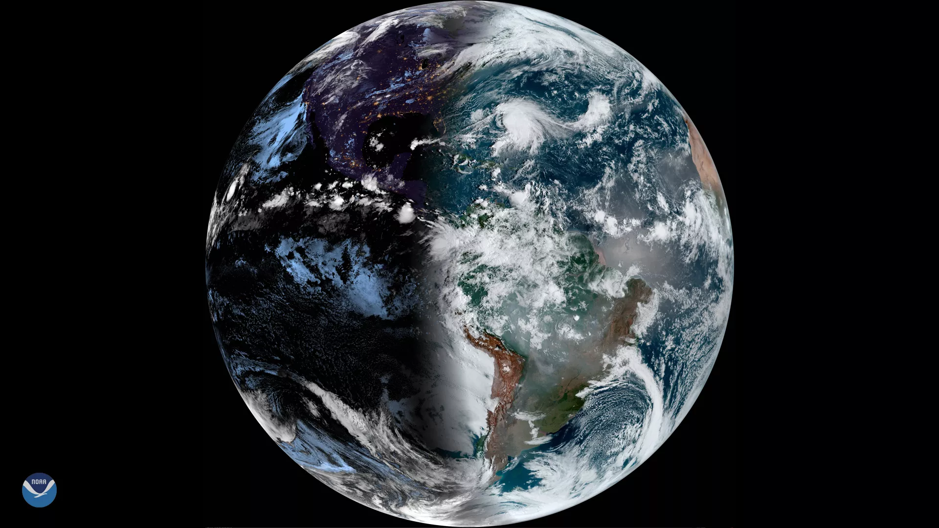 Autumnal Equinox, seen via GOES East, Sept. 23, 2019