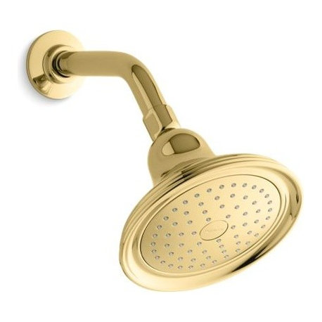 Kohler Devonshire 2.5 GPM 1-Function Showerhead, Vibrant Polished Brass