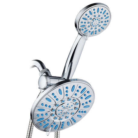 Antimicrobial/Anti-Clog 30-Setting Rainfall Shower Combo with Microban Nozzle