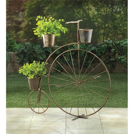 Old-Fashioned Bicycle Plant Stand