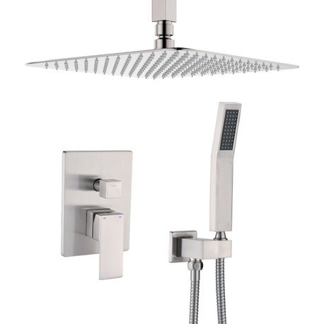 10"Ceiling Mounted Shower System, Brushed Nickel