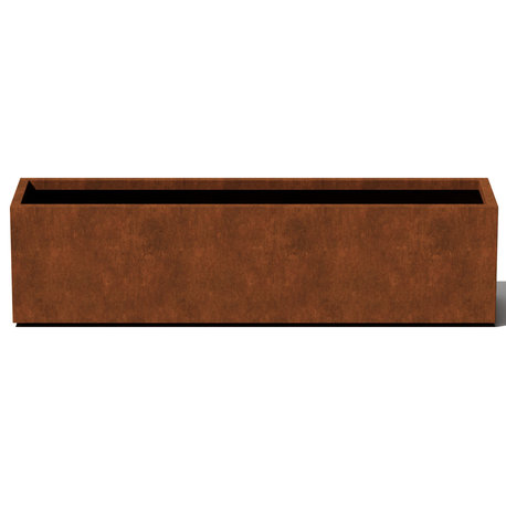 Metallic Series Corten Steel Window Box Planter, 36"