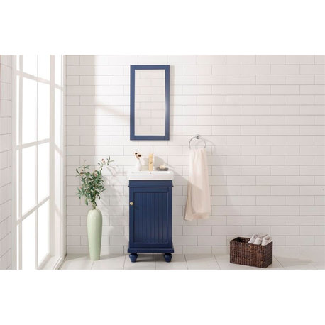 Legion Furniture Dawson Single Sink Vanity, Blue, 18"