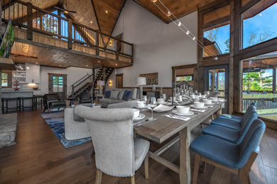 Mountain style dining room photo in Atlanta