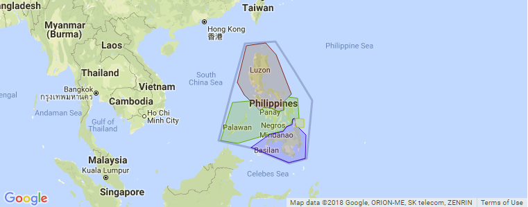 Philippines surf map