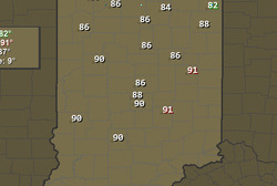 ohio temps