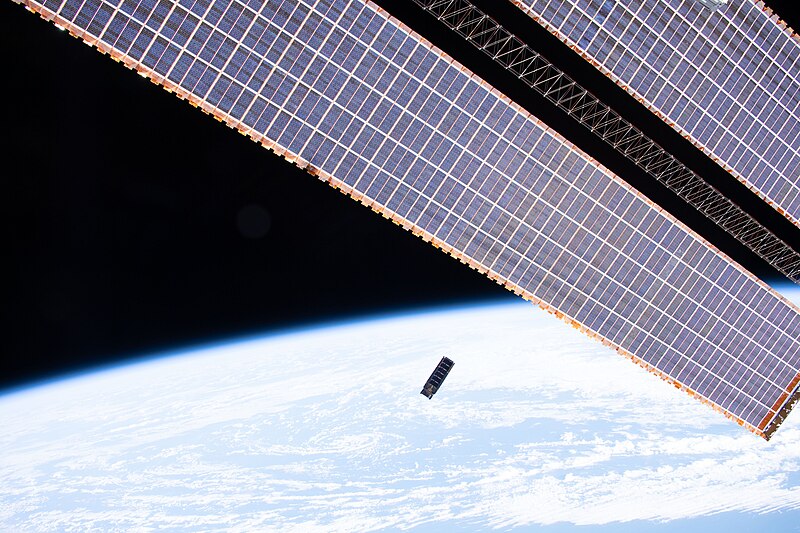 File:Qarman CubeSat deployed from ISS.jpg