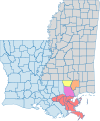 New Orleans–Metairie–Slidell, LA–MS Combined Statistical Area (from July 2023)